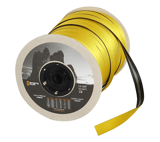 C0100Y120 / FLAT WEBBING 25 mm amarillo / negro